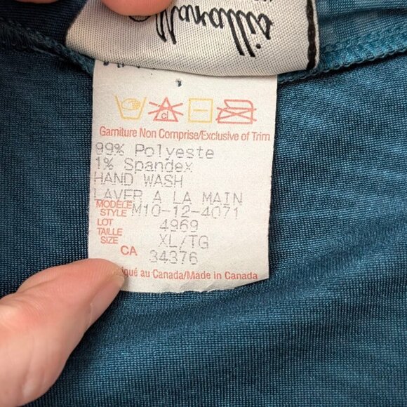 🍁V. Marallis Collection Turquoise Swirly Front Tie Sweater - Picture 9 of 9